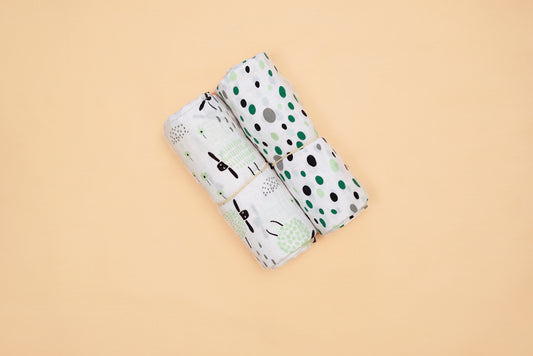 SWADDLE - Set of 2 - Sheep & Dalmatians - Whipper Seafoam