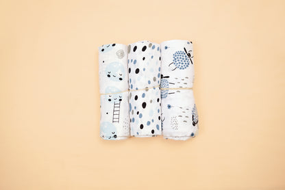 SWADDLE - Set of 3 - Blueberry Cream
