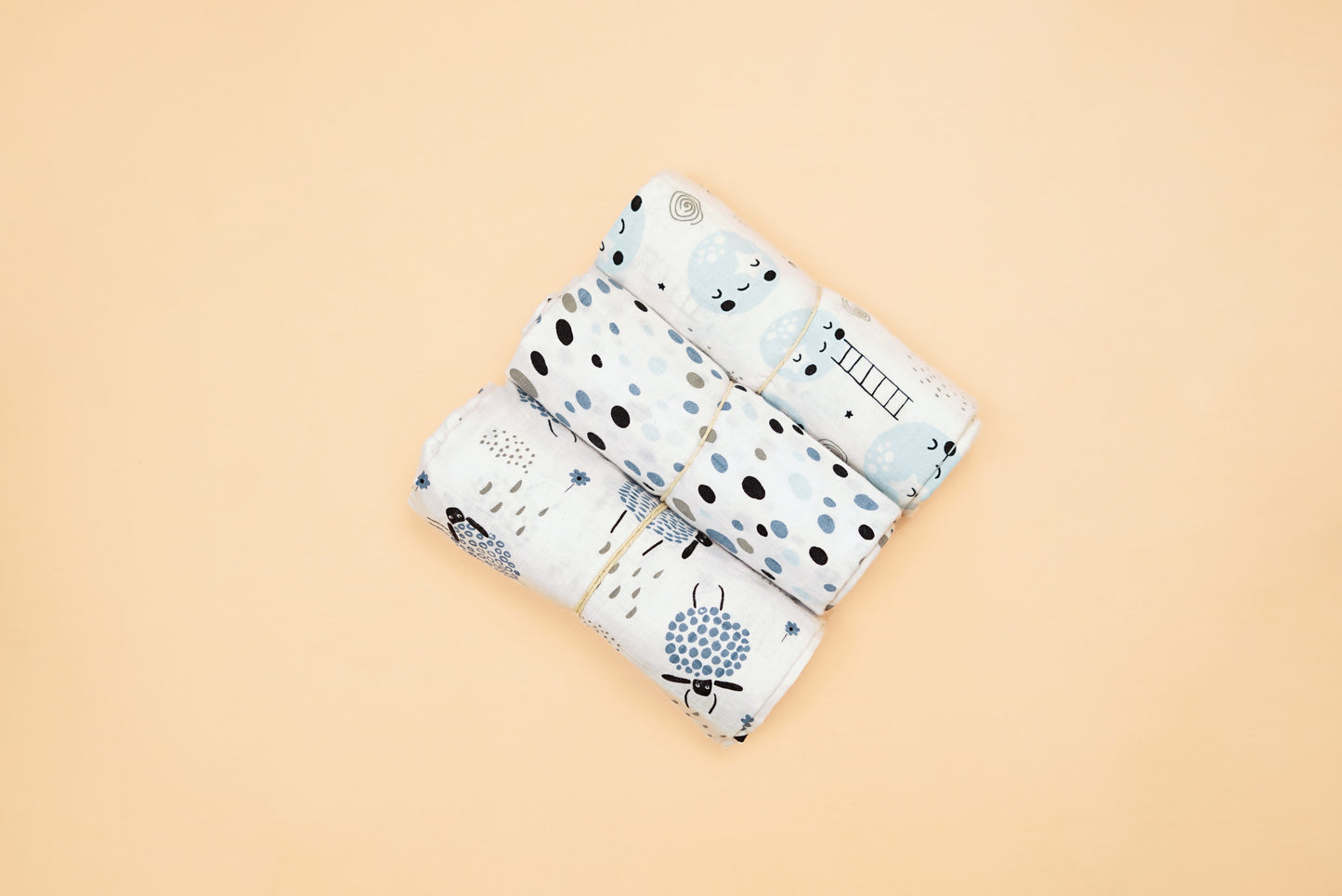SWADDLE - Set of 3 - Blueberry Cream
