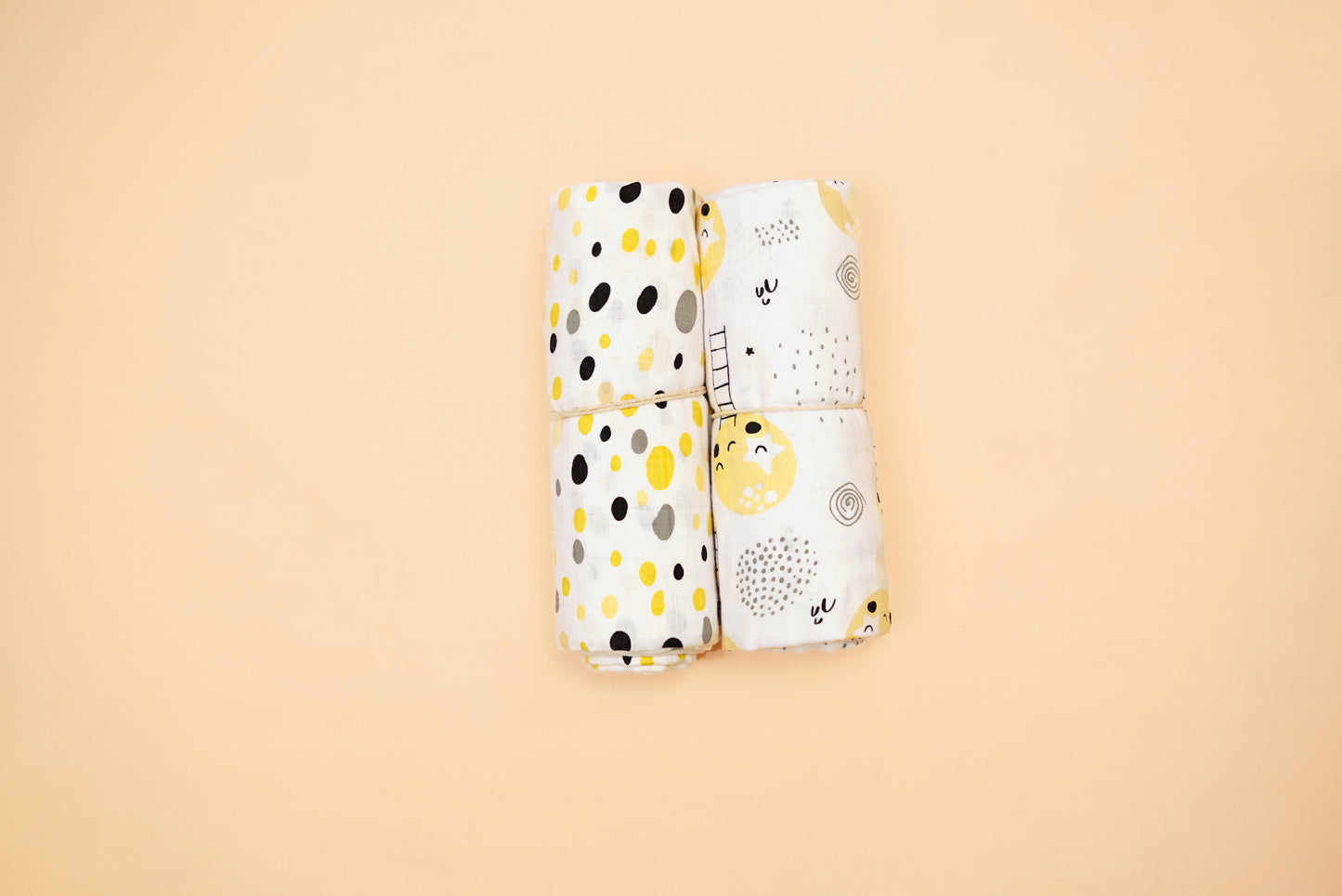 SWADDLE - Set of 2 - Moon & Dalmatians - Lime & Lenomade