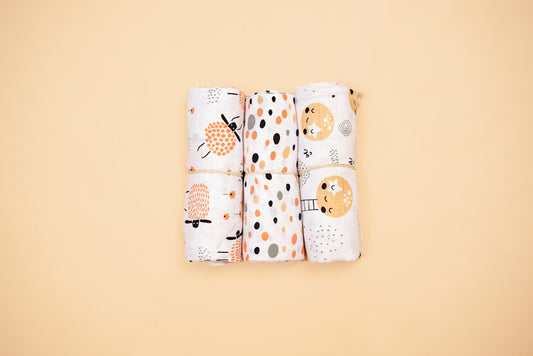 SWADDLE - Set of 3 - Butternut Squash