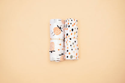 SWADDLE - Set of 2 - Sheep & Dalmatians - Butternut Squash
