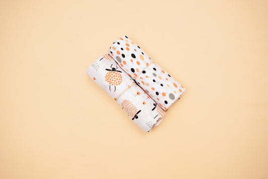 SWADDLE - Set of 2 - Sheep & Dalmatians - Butternut Squash